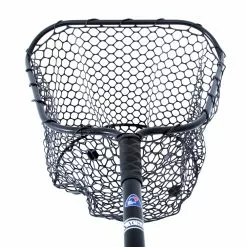 Nacsan Rubber Landing Net With Grip Medium Black