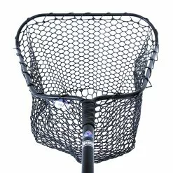 Nacsan Rubber Landing Net With Grip Large Black