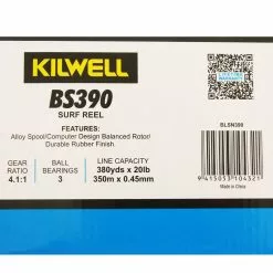 Kilwell Black Shadow 390 3BB Surf Reel Spooled